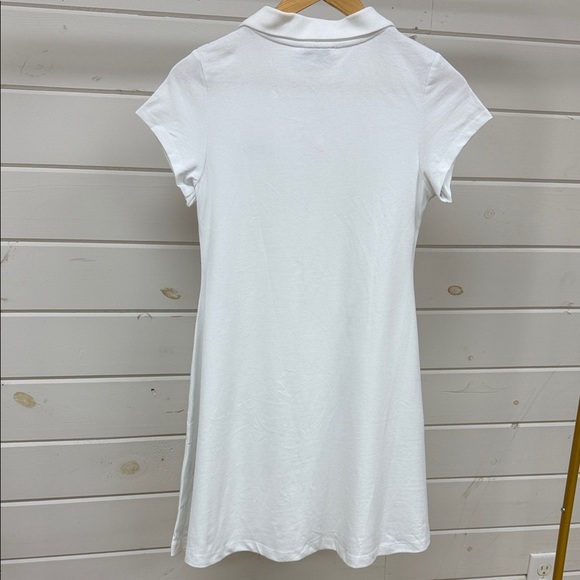 MSGM Piquet Cotton Flared Polo Dress White with Embroidered Logo NWT Kids 14 - Picture 6 of 9